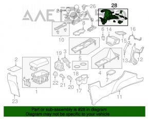 Maneta frânei de mână pentru Acura ILX 13-15 pre-restilizare, zgârieturi