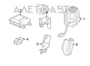 Modulul airbag SRS calculator airbaguri Acura ILX 13-15