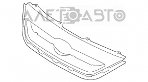 Grila radiatorului Ford Fiesta 11-13 pre-facelift, completă, fără emblemă