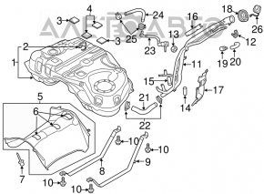 Rezervorul de combustibil Mazda CX-5 13-16 AWD