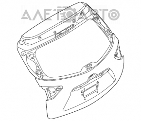 Дверь багажника голая со стеклом Mazda CX-5 13-16 графит 42A, тычки,царапины на стекле
