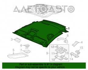 Обшивка потолка VW Beetle 14-17 бежевая без люка