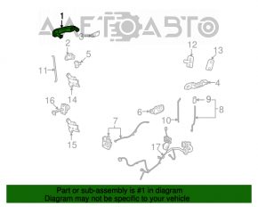 Mânerul ușii exterioare din față dreapta pentru GMC Terrain 10-17