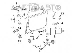 Capacul mânerului exterior stânga față GMC Terrain 10-17