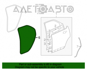 Уплотнитель двери задней левой Chevrolet Equinox 10-17