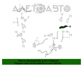 Mecanismul manetei ușii din față stânga pentru GMC Terrain 10-17