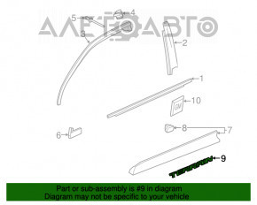 Emblema inscripția terenului dreapta față GMC Terrain 10-17