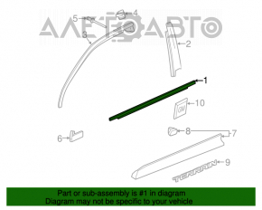 Молдинг дверь-стекло центральный передний левый GMC Terrain 10-17 хром