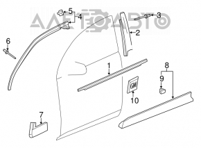 Capac usa fata stanga inferioara Chevrolet Equinox 10-17