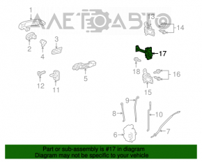 Limitatorul ușii față stânga Chevrolet Equinox 10-17 tip 2