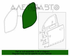 Уплотнитель двери передней левой GMC Terrain 10-17