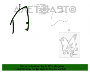 Garnitură de geam față stânga Chevrolet Equinox 10-17