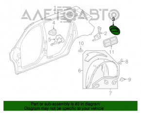 Лючок бензобака с корпусом Chevrolet Equinox 10-17