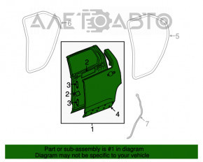 Дверь голая задняя левая GMC Terrain 10-17