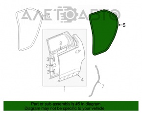 Уплотнитель двери задней правой GMC Terrain 10-17