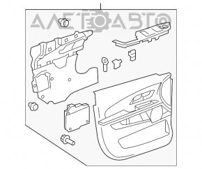 Capacul ușii, cartela din față dreapta GMC Terrain 12-17 negru