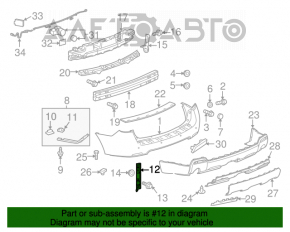 Suportul pentru bara spate dreapta sus GMC Terrain 10-17