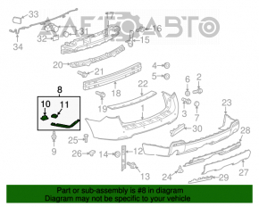 Suportul pentru bara spate dreapta GMC Terrain 10-17