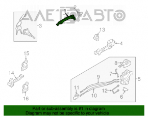 Ручка двери внешняя передняя левая Kia Forte 4d 14-18