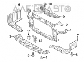 Protecția arcului lateral stânga pentru Kia Forte 4d 14-16 pre-restilizare.