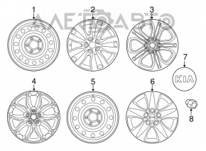 Roată de 16 inch pentru Kia Forte 4d 14-18