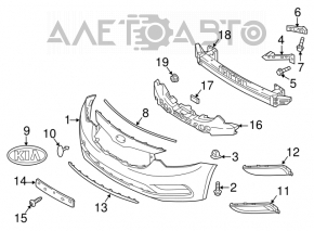 Rama farață stânga pentru Kia Forte 4d 14-16 pre-restilizare.