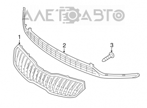 Grila radiator Kia Forte 4d 14-16 dorest nou original OEM