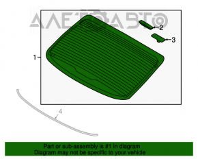 Стекло заднее Kia Forte 4d 14-18