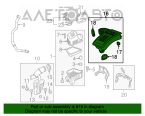 Conducta de aer pentru colectorul Chevrolet Equinox 10-17 2.4 suprapus.