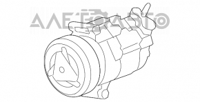 Компрессор кондиционера Chevrolet Equinox 10-11 2.4