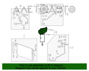 Compresorul de aer condiționat Chevrolet Equinox 10-11 2.4