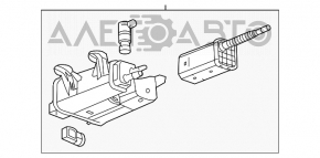 Canistra cu absorbant de cărbune pentru GMC Terrain 10-17 are corpul zdrobit și suporturile rupte.