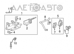 Canistra cu absorbant de cărbune pentru GMC Terrain 10-17 are corpul zdrobit și suporturile rupte.