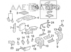 Radiatorul încălzitorului pentru încălzirea GMC Terrain 10-17