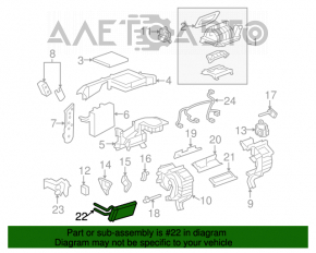 Radiatorul încălzitorului pentru încălzirea GMC Terrain 10-17