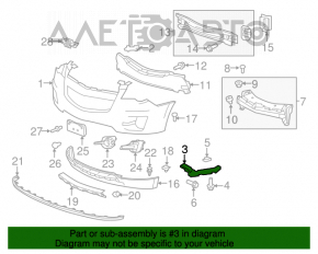 Suportul pentru bara de protecție față dreapta Chevrolet Equinox 10-17