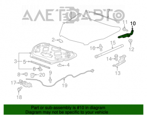 Петля капота левая Chevrolet Equinox 10-17