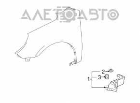 Capacul aripii frontale stânga inferioară Chevrolet Equinox 10-17