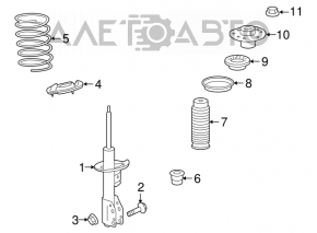 Suport amortizor față stânga Chevrolet Equinox 10-17 nou aftermarket GSP