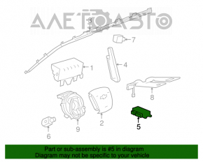 Modulul computerizat al airbag-urilor SRS pentru pernele de siguranță GMC Terrain 10-17