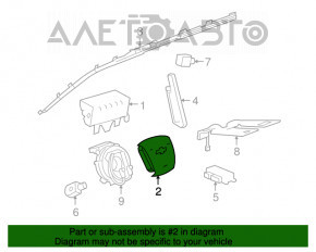 Airbagul de siguranță în volanul șoferului pentru GMC Terrain 10-17.