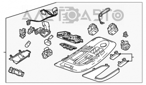 Плафон освещения передний GMC Terrain 10-17 под люк, под электро дверь багажника