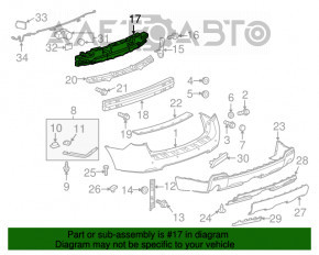 Absorbantul de bara spate pentru GMC Terrain 10-15, ghidajele sunt rupte