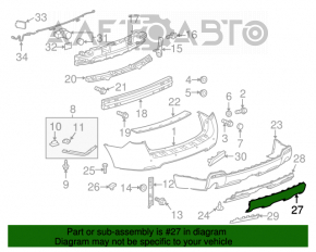 Capacul buzei bara din spate pentru GMC Terrain 10-15 pre-restilizare