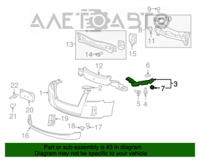 Крепление переднего бампера левое GMC Terrain 10-17