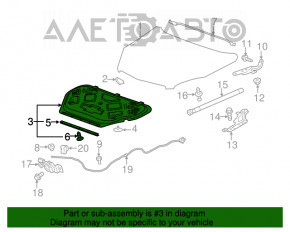 Izolarea capotei GMC Terrain 10-17 se desprinde.