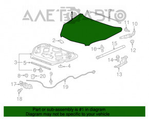 Capota goală GMC Terrain 10-15 pre-restilizare