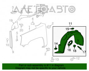Подкрылок передний правый GMC Terrain 14-17