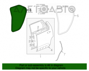 Уплотнитель дверного проема задний правый GMC Terrain 10-17