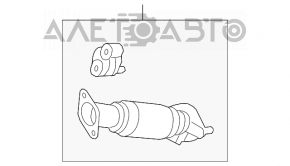 Tubul de admisie cu catalizator pentru Kia Forte 4d 14-16 pre-restilizare 1.8